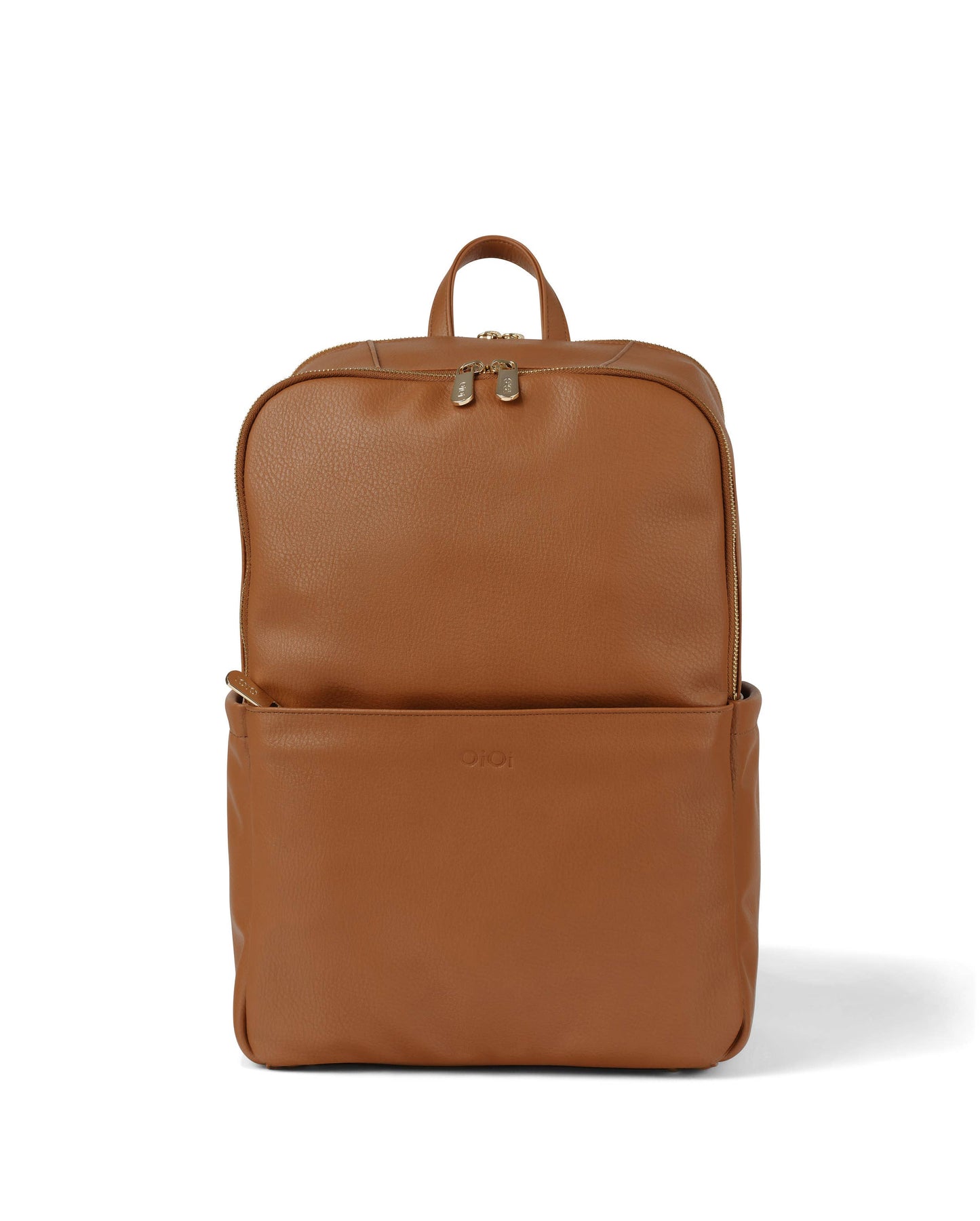 Multitasker Nappy Backpack - Chestnut Brown Vegan Leather