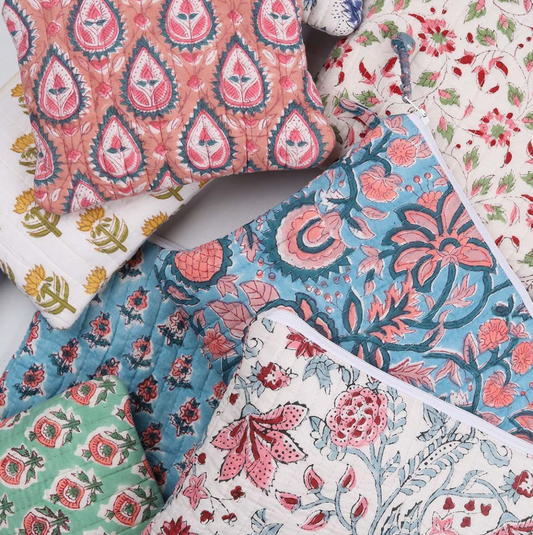 Large Blue & Pink Wash Bag