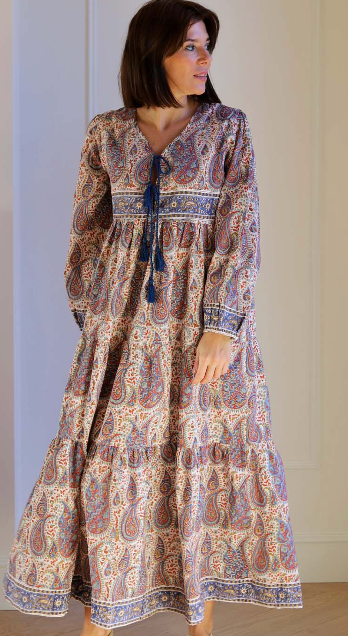 MULTI /BLU TUKDI DRESS
