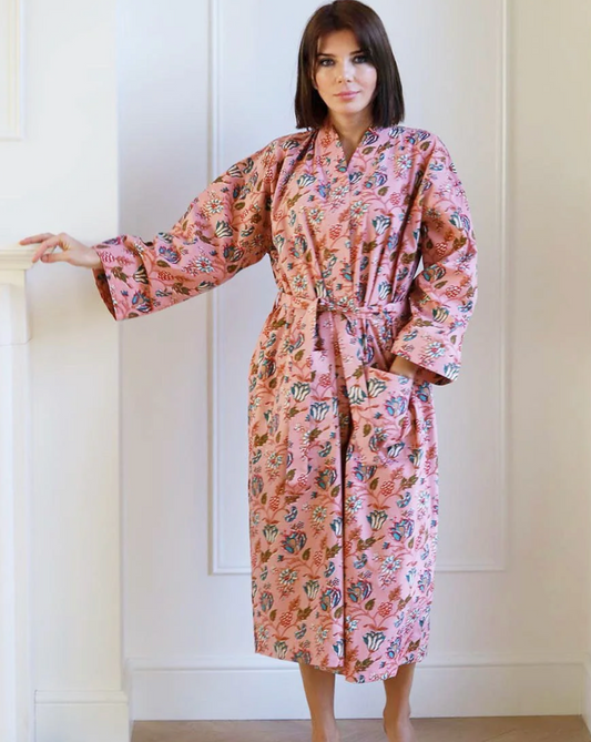 DUSKY PINK FLORAL GOWN