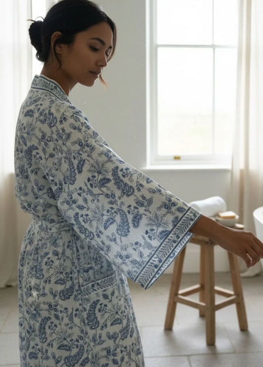 CLASSIC BLUE MORNING GOWN