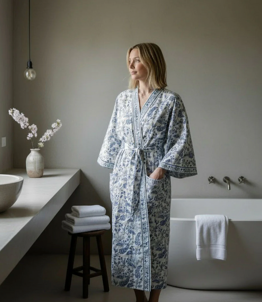 CLASSIC BLUE MORNING GOWN