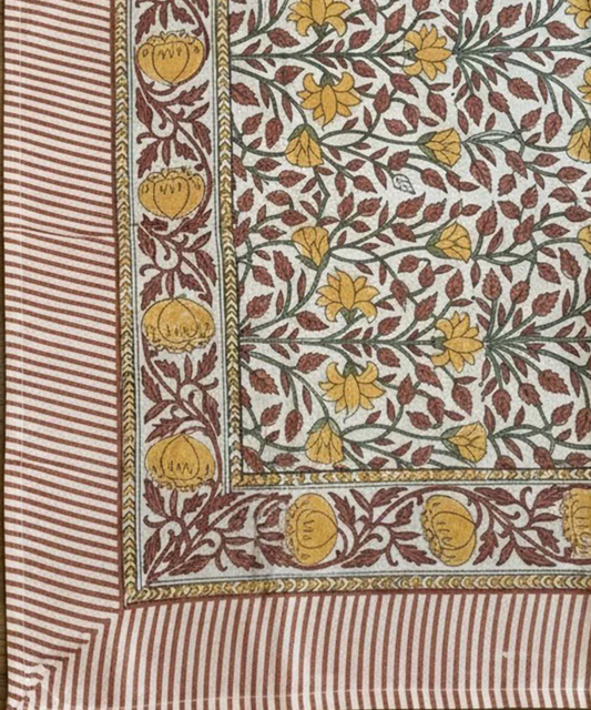 RUST FLORAL SCARF