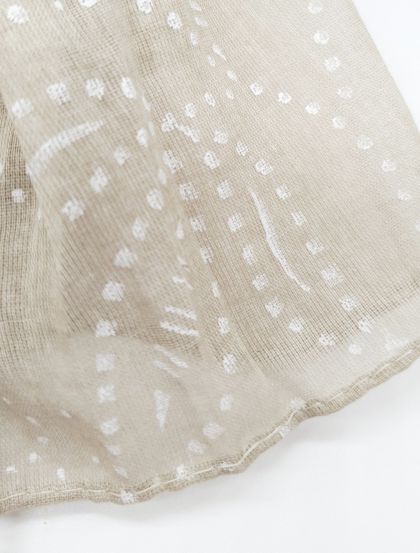 Beige pattern Tassel Scarf