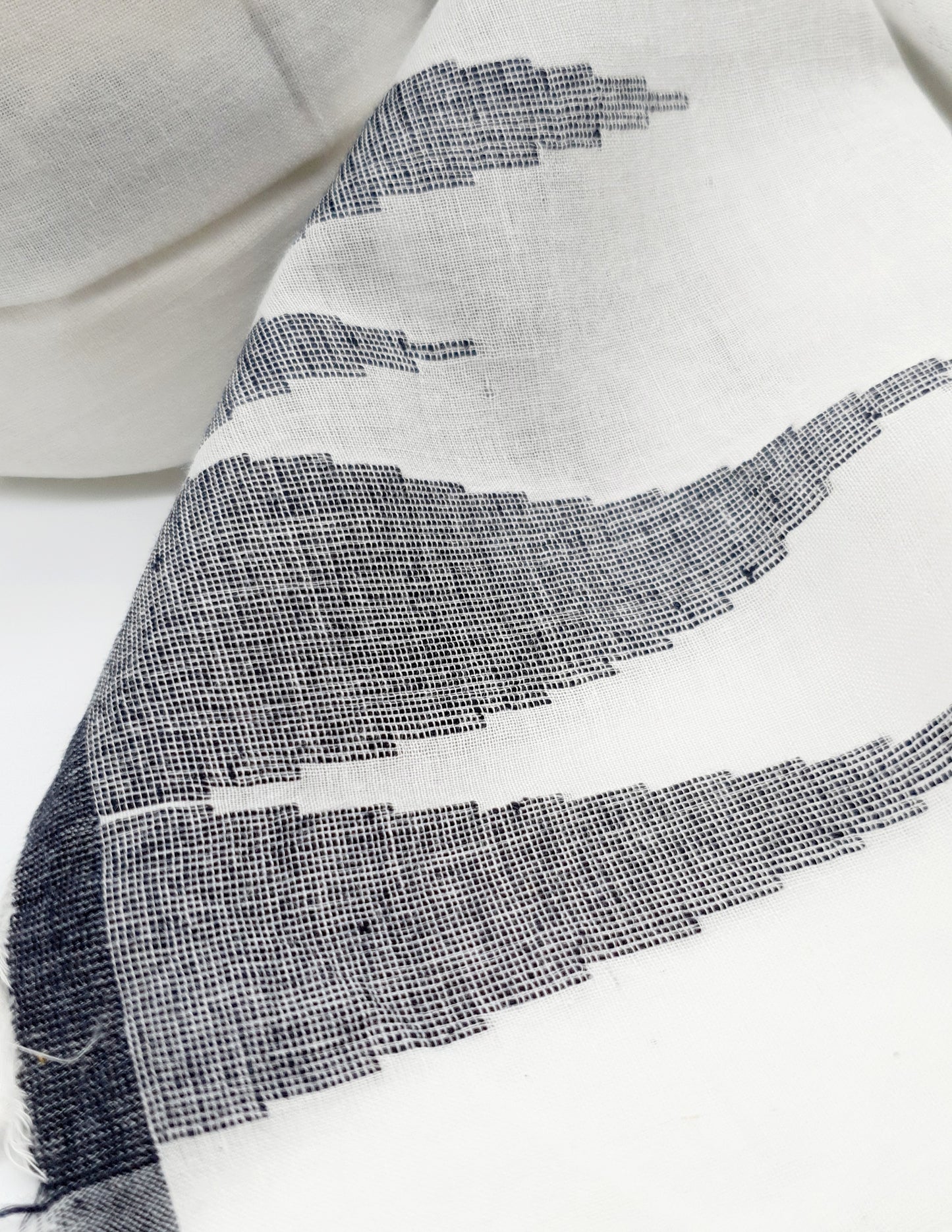 Dark Grey/Off White Graphic Scarf