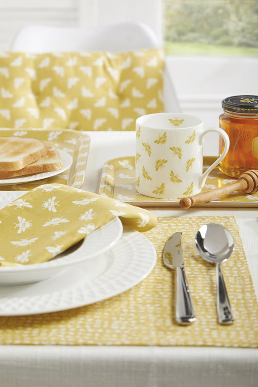 Bee Napkins set of 4 Ochre