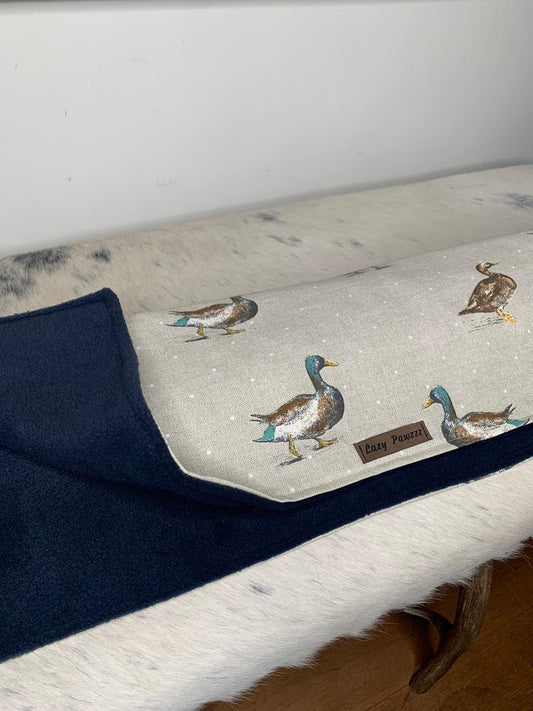 Country Ducks Fleece Dog Blanket
