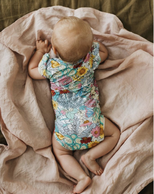 Bamboo Ruffled Cap sleeved Body Suit