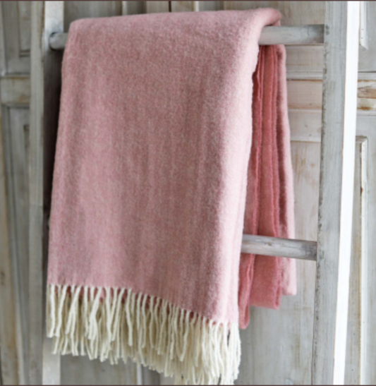 Pink Wool Throw