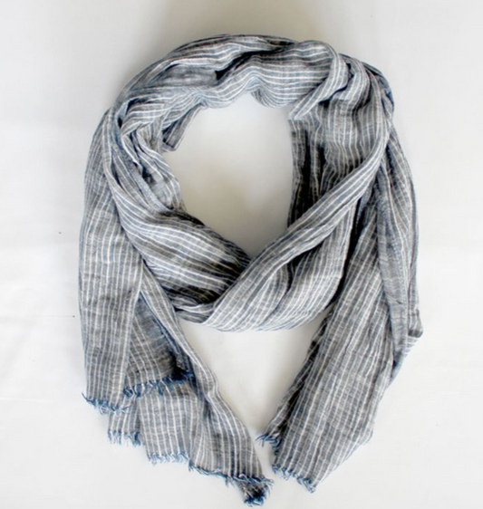 Grimaud Scarf Pinstripe Grey