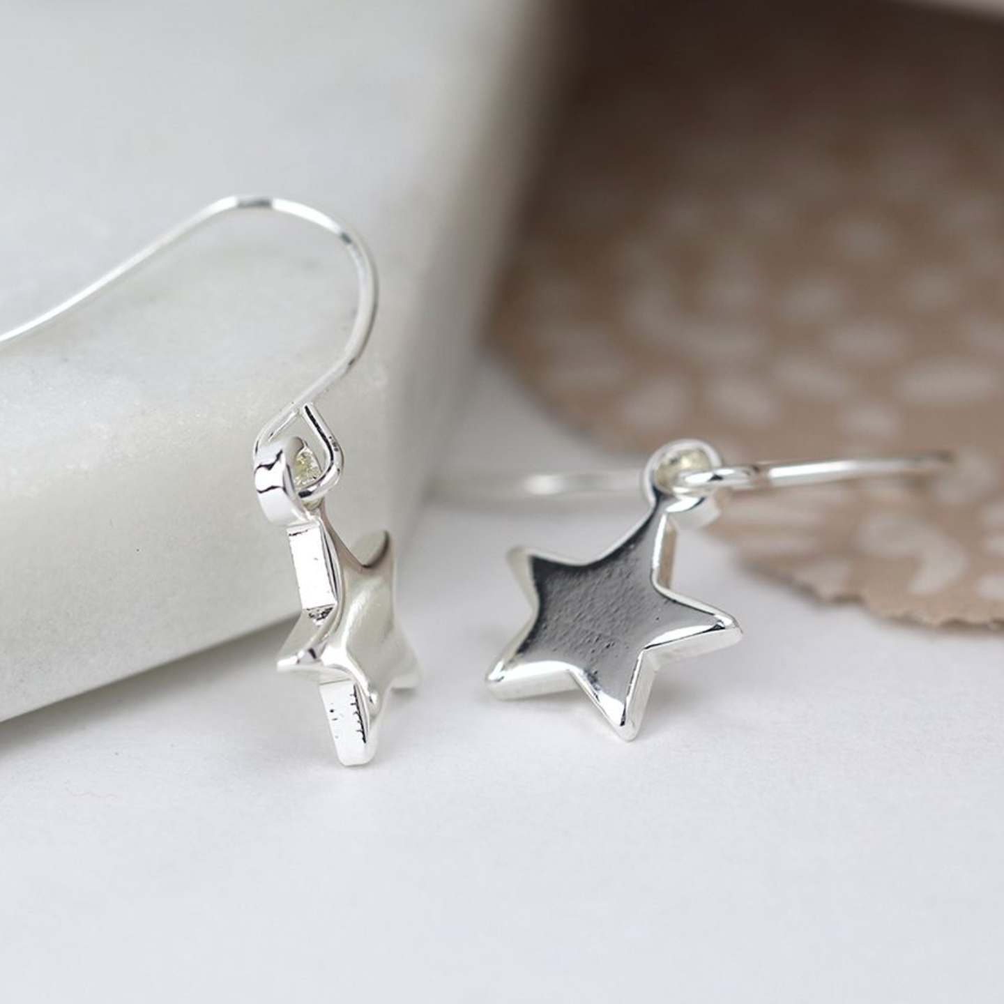 Silver plated  star drop earring's