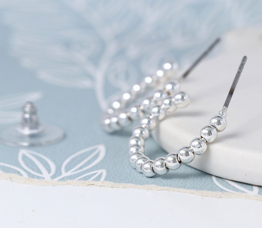 Silver Plated beaded earrings