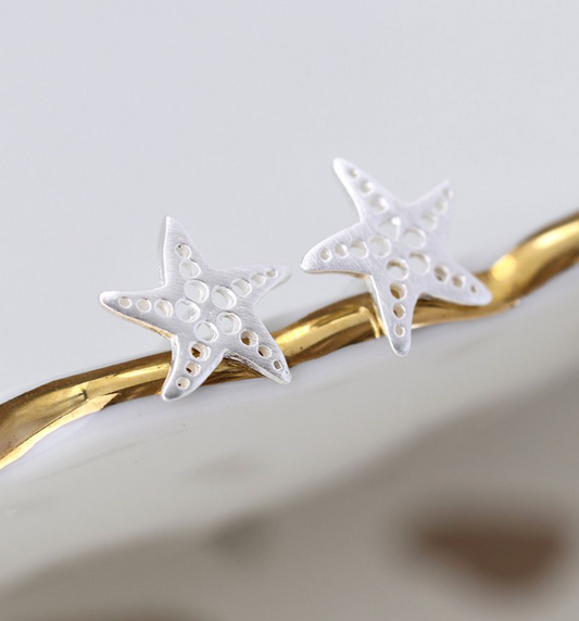 Sterling Silver Starfish Earrings