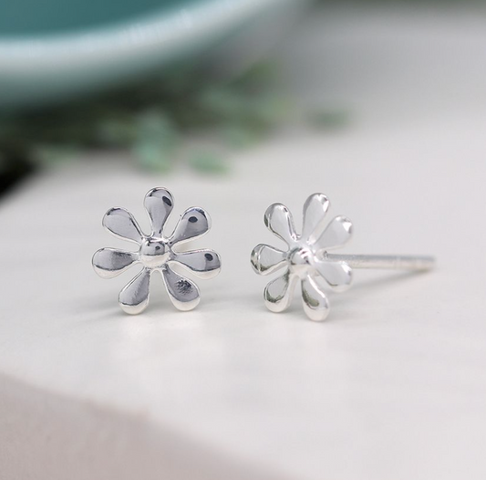 Sterling Silver Daisy Earrings