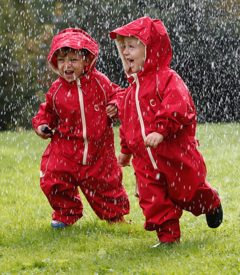 HippyChick fleece lined rainsuit Fiesta Red