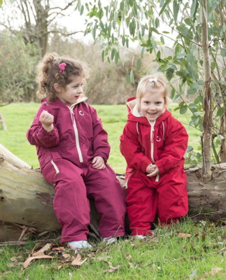 HippyChick fleece lined rainsuit Fiesta Red