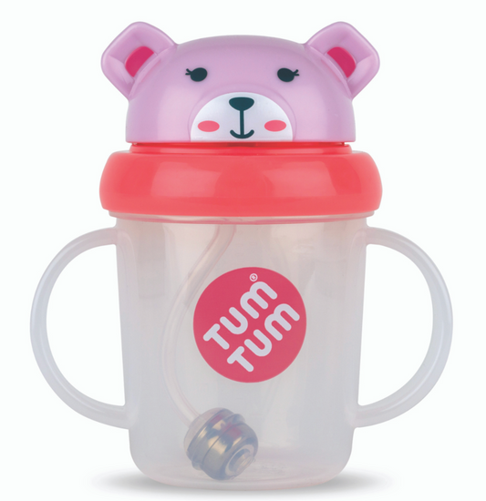 Tum Tum Tippy Up Cup with Weighted Straw (Valve Free), Betsy Bear, 200ml