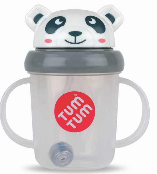 Tum Tum Cup with Weighted Straw (Valve Free), Pip Panda, 200ml