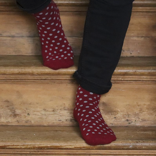 Red & Green Mix Bamboo socks Trio For Men