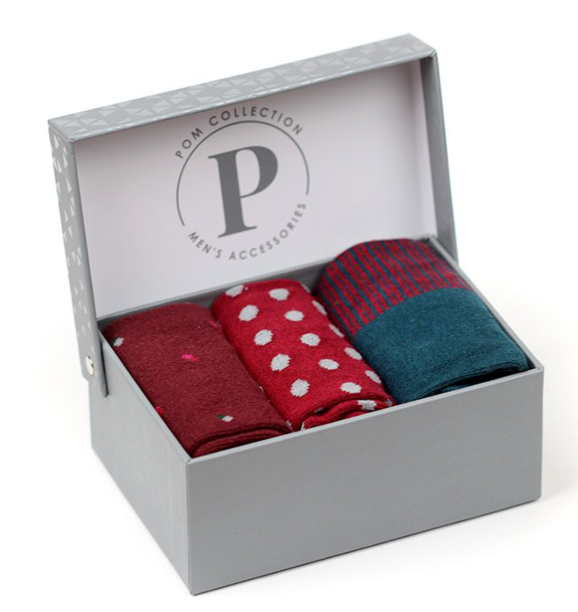 Red & Green Mix Bamboo socks Trio For Men
