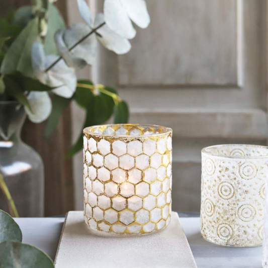 Honeycomb Glass candle Holder