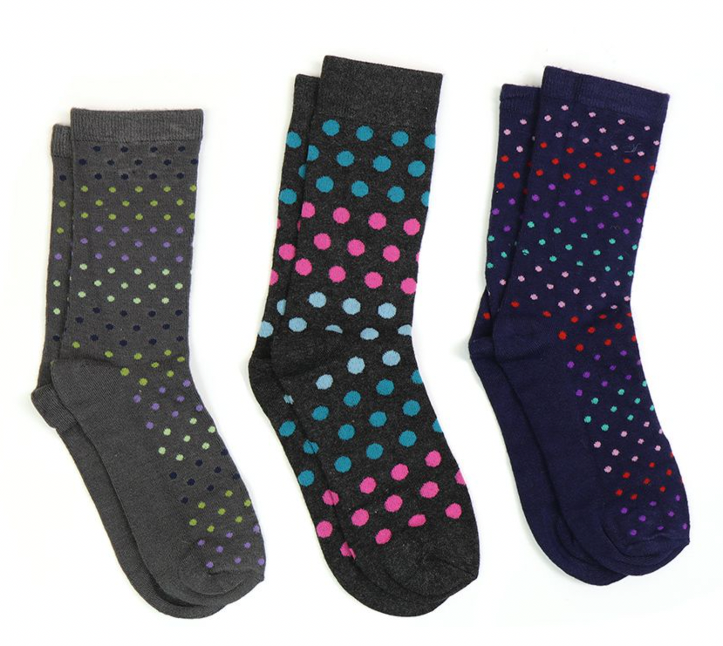 Spotty bamboo sock trio for men