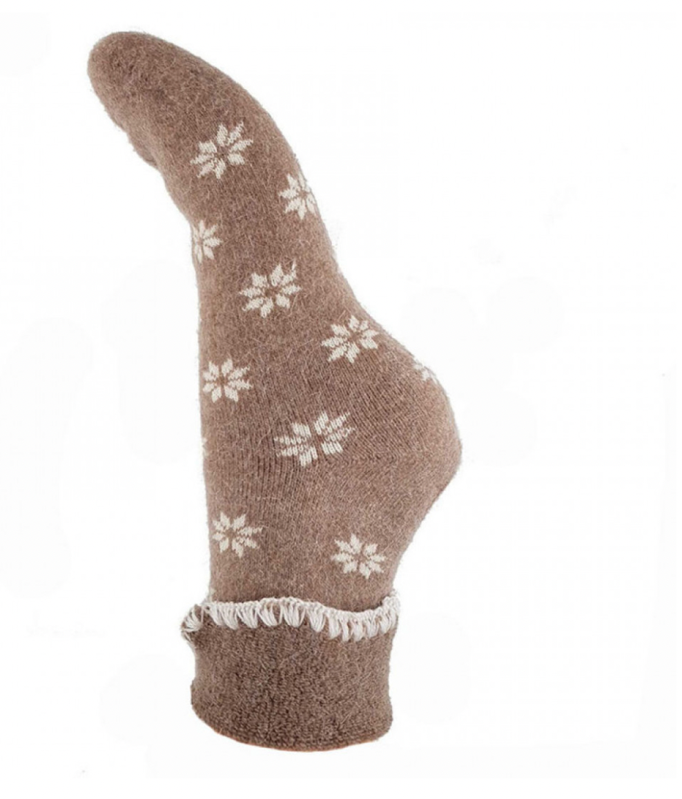 Joya Taupe cuffed socks