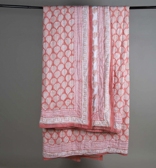 PEACH PINK RAHUL QUILT 250 X 260