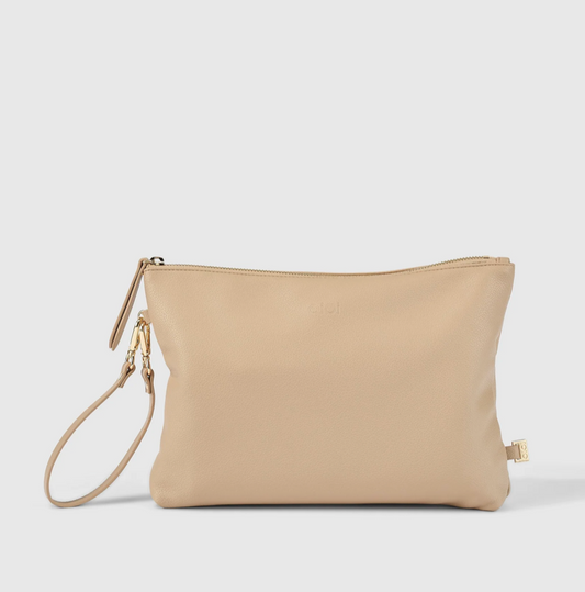 Faux Leather changing Pouch Oat