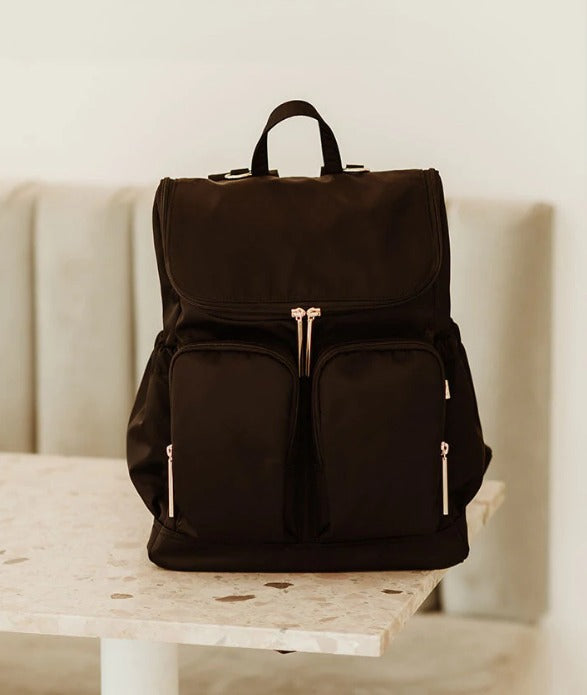 Nylon Changing Backpack-BLACK IN STOCK