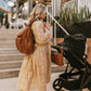 Signature Nappy Backpack - Tan Vegan Leather