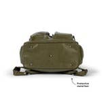 Signature Nappy Backpack - Olive Vegan Leather