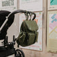 Signature Nappy Backpack – Olive Vegan Leather Diaper Bag