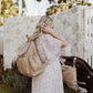 Signature Nappy Backpack - Oat Dimple Vegan Leather