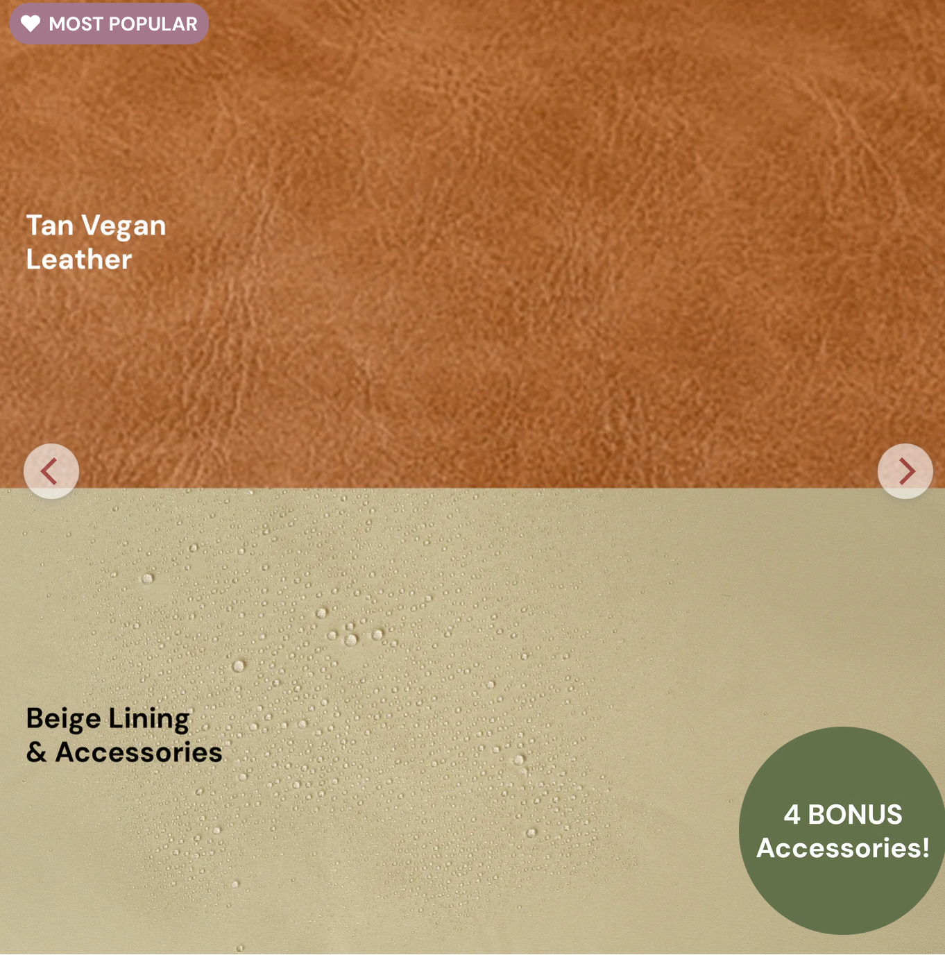 Signature Nappy Backpack - Tan Vegan Leather