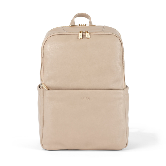 Multitasker Nappy Backpack - Oat Vegan Leather