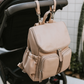 Signature Nappy Backpack - Oat Dimple Vegan Leather