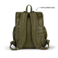 Signature Nappy Backpack – Olive Vegan Leather Diaper Bag