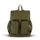 Signature Nappy Backpack – Olive Vegan Leather Diaper Bag
