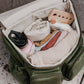 Signature Nappy Backpack – Olive Vegan Leather Diaper Bag
