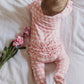 OiOi Bamboo Zip Ruffled Romper – Pink Gingham