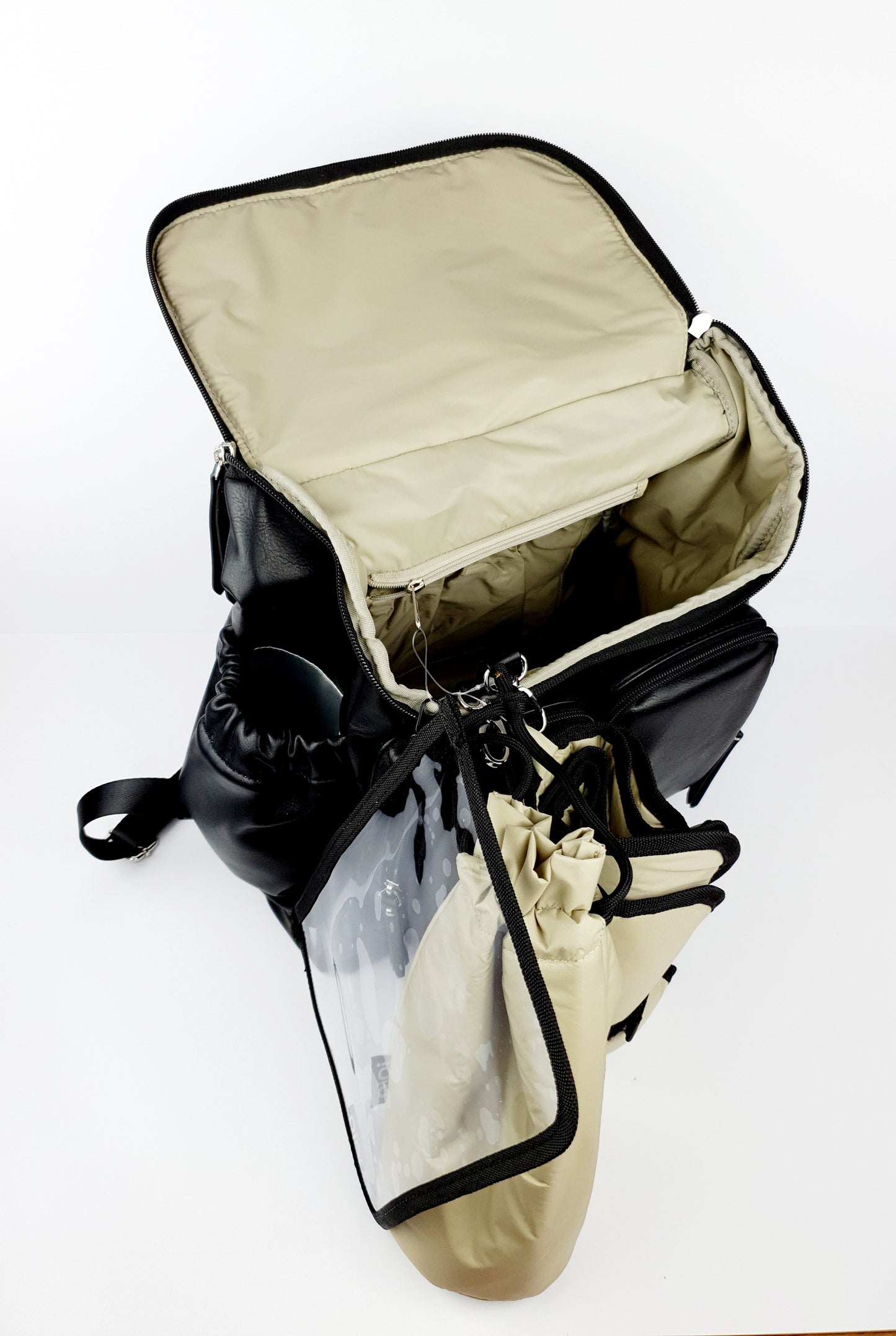 Signature Nappy Backpack - Black Vegan Leather