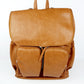 OiOi Faux Leather Baby Changing Backpack -Tan