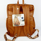 OiOi Faux Leather Baby Changing Backpack -Tan
