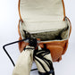 OiOi Faux Leather Baby Changing Backpack -Tan