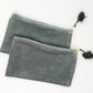 Grey Velvet Cosmetic Bag