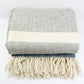 Blue/Grey Stripe Wool Throw