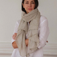 Beige pattern Tassel Scarf