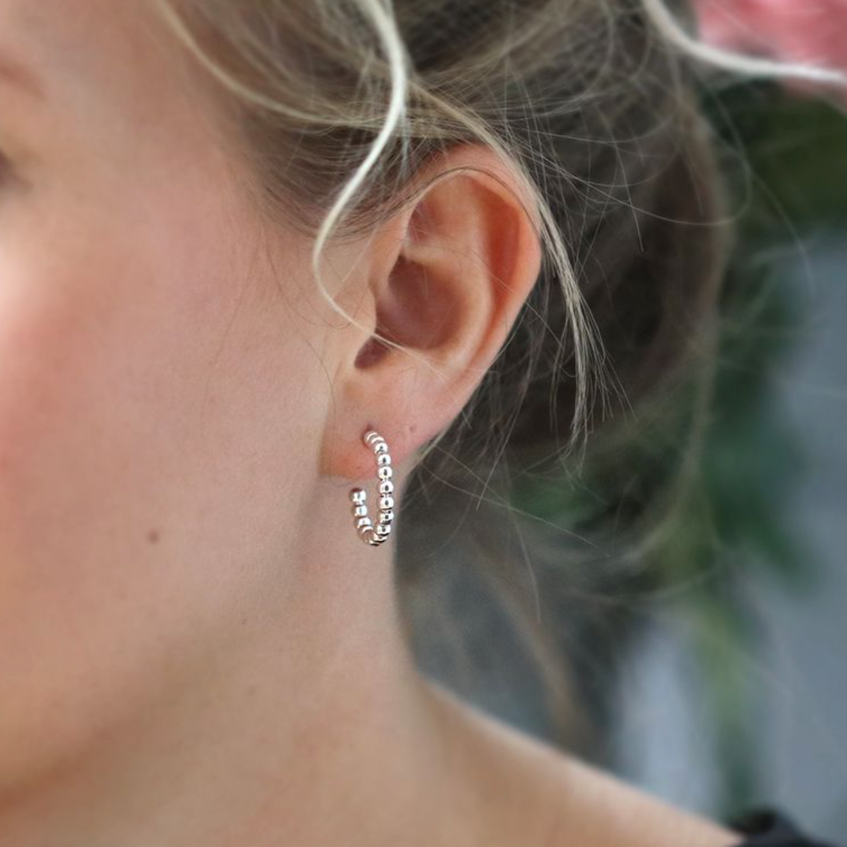 Silver Plated beaded earrings