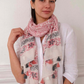 Grey / Candy pink Aztec scarf